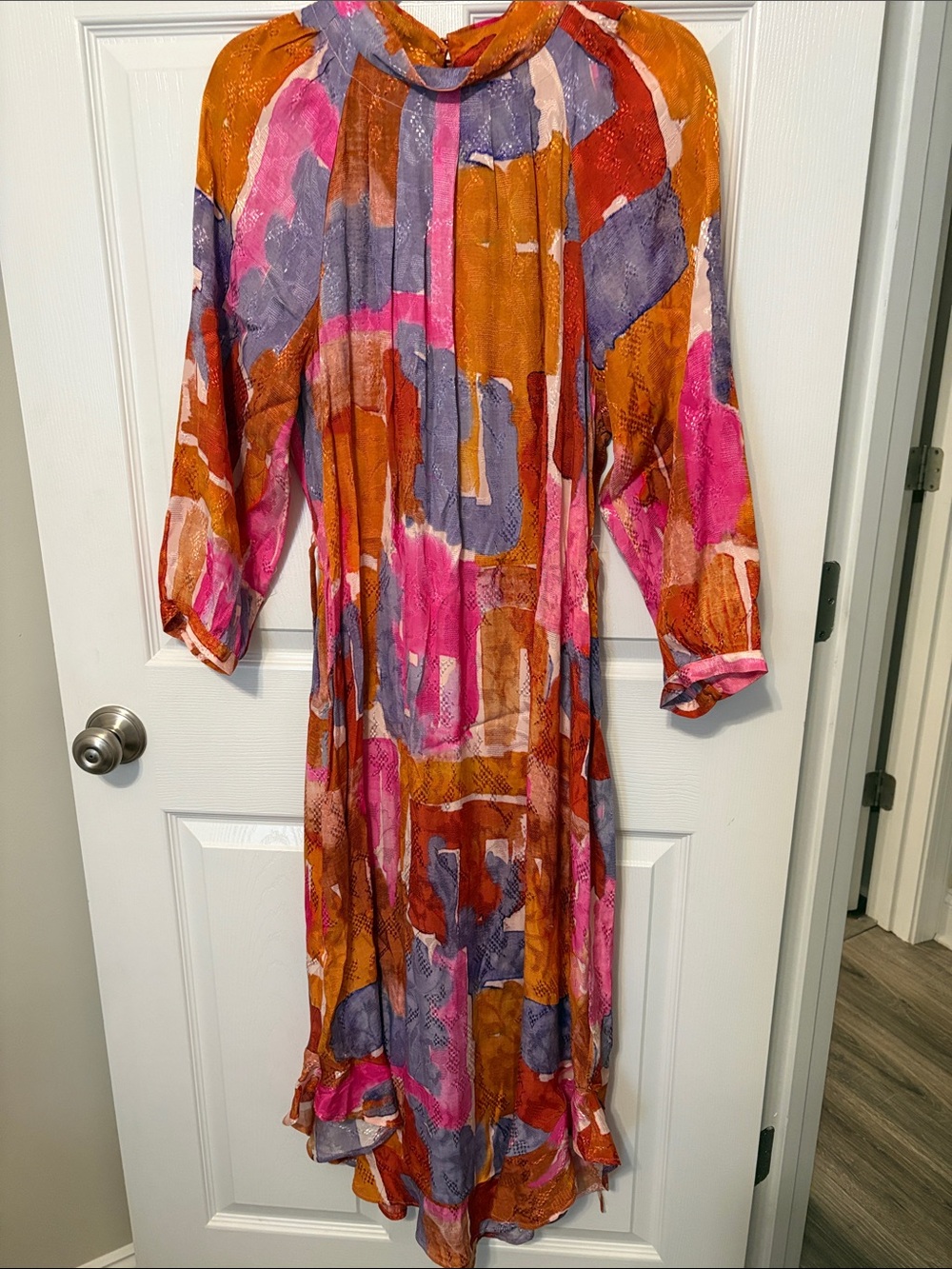 Maeve By Anthropolgie Abstract Print Midi Dress - Size L NWT - Picture 5 of 7